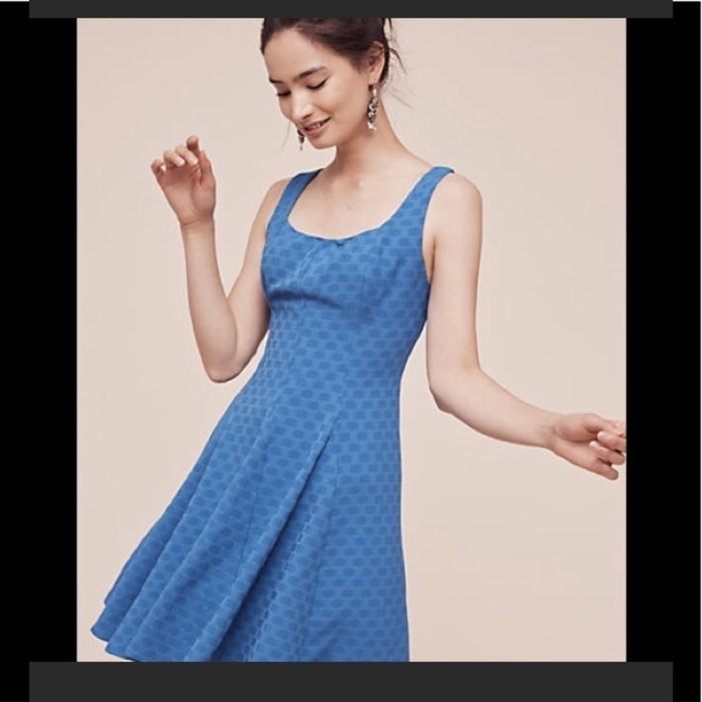 NWOT Eva Franco Anthropologie Bleu de Jour Dress 6